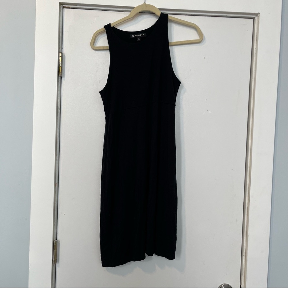 Athleta Black sleeveless racer back swing Dress casual